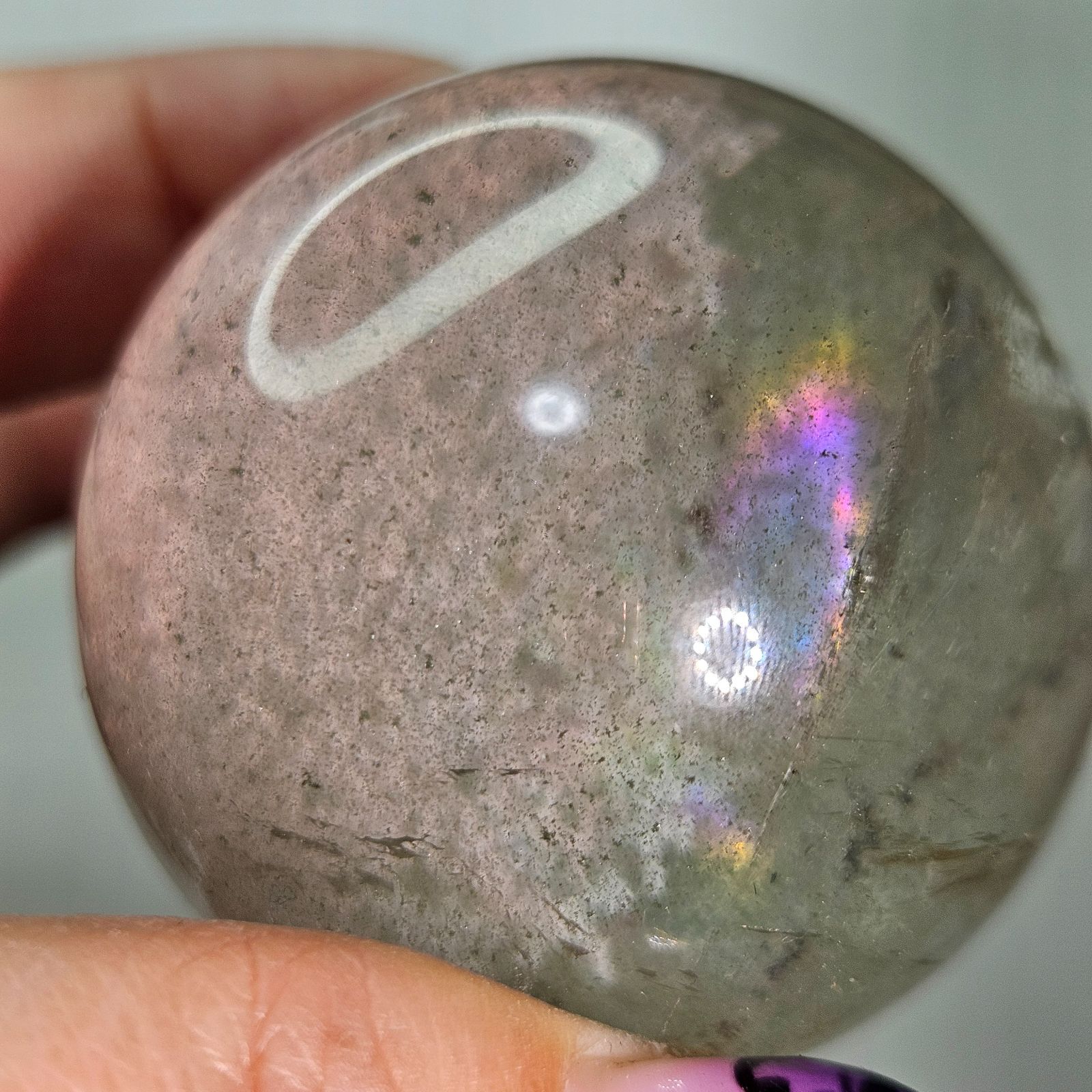 虹入りファントムガーデンクォーツ