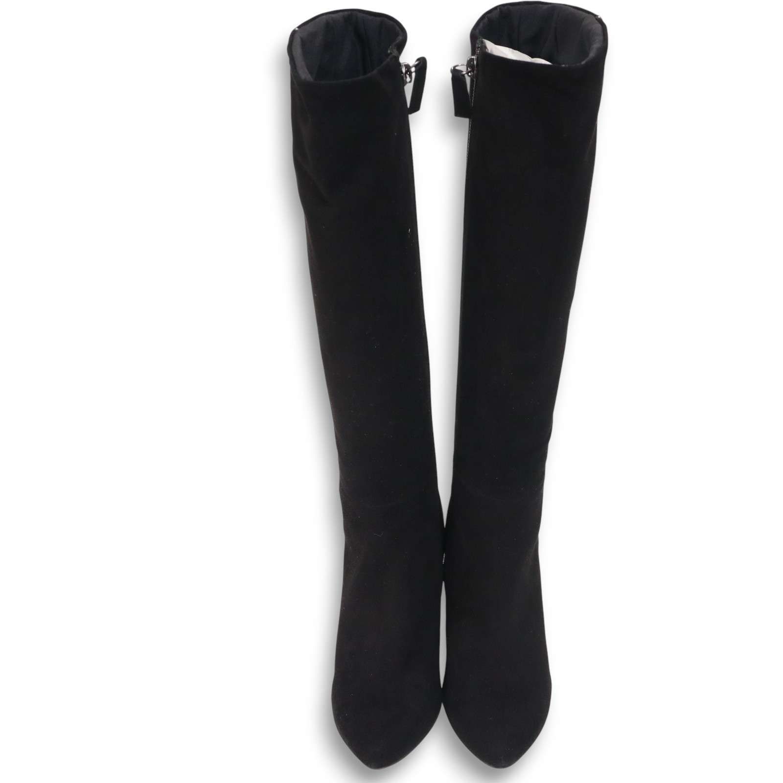 アンテプリマ リボン モチーフ スエード ヒール ロング ブーツ Sz.23 レディース 黒