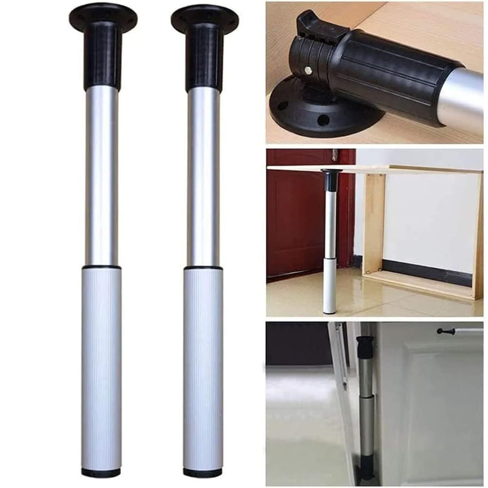 NumberOfItems 2 テーブル脚 金具 高さ調整式 カウンターテーブルレッグ サポート脚 円形 直径60mm 高さ51 71cm 伸縮脚 パーツ キャンピングカー アイアンレッグ 調整 収納 コンパクト 軽量 DIY 2