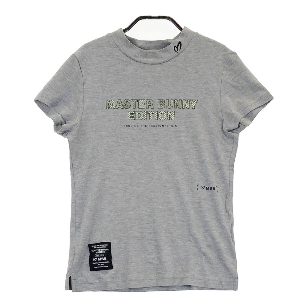サイズ：0 MASTER BUNNY EDITION マスターバニーエディション  モックネック 半袖Tシャツ  グレー系 [240101481624] ゴルフウェア レディース ストスト サイズ：0 MASTER BUNNY EDITION マスターバニーエディション