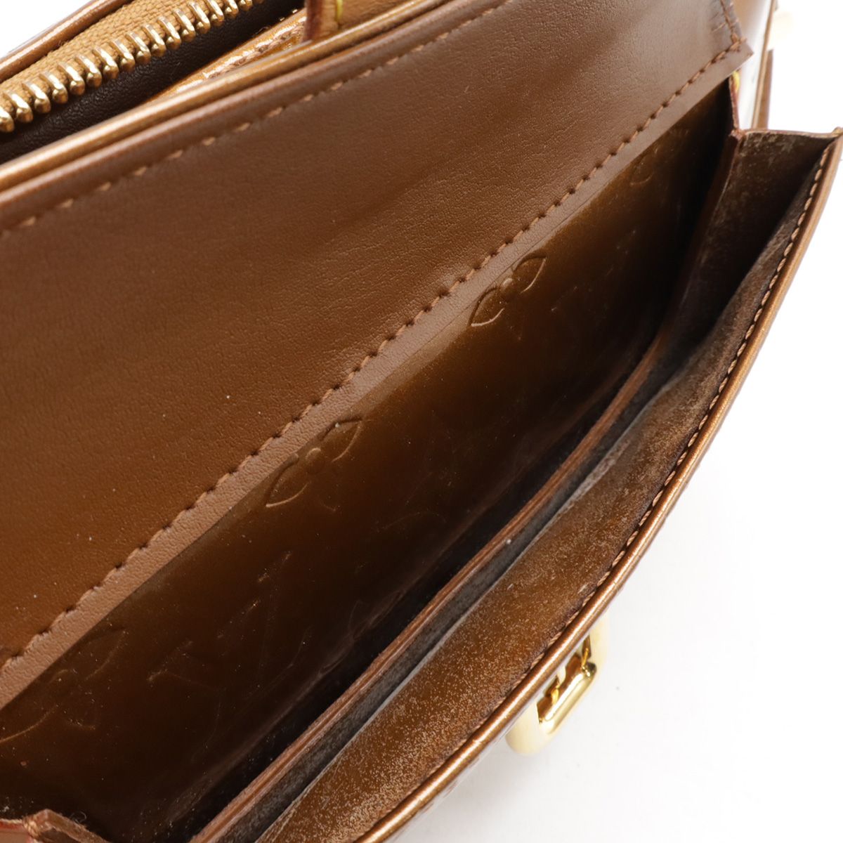 Louis Vuitton クリスティMM モノグラムヴェルニ　ブロンズ LOUIS VUITTON - LOUIS VUITTON ルイ ヴィトン モノグラム