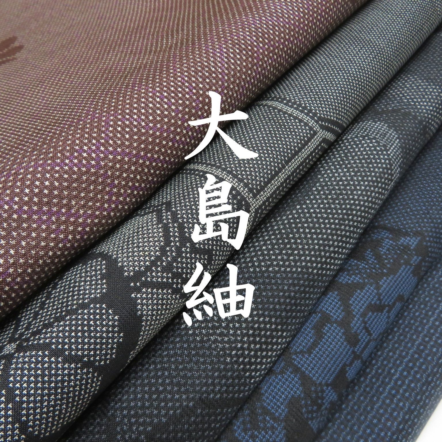 H 13 着物 正絹 大島紬 ５点 イチゴの大島