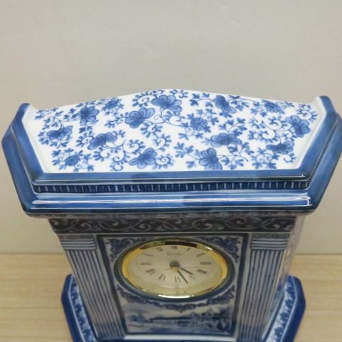 RYUHO 置き時計 龍峰窯 陶器 染付 - メルカリ