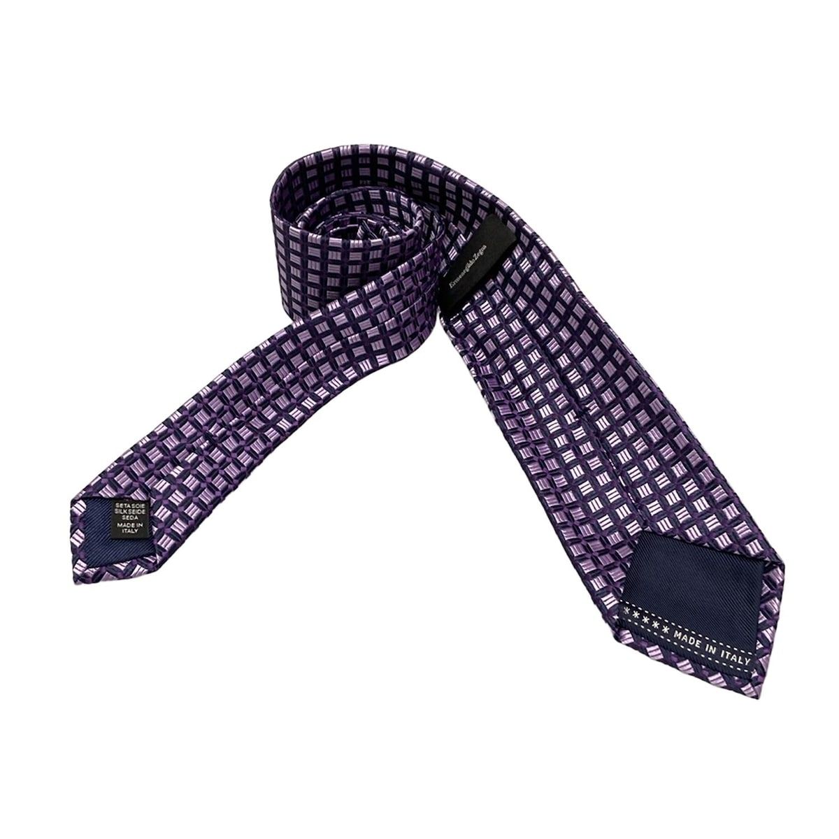 【未使用】Ermenegildo Zegna ゼニア　ネクタイ ゼニア ネクタイ Ermenegildo Zegna \u003c\u003eEZB160 ブラック⁄ホワイト 8cm幅