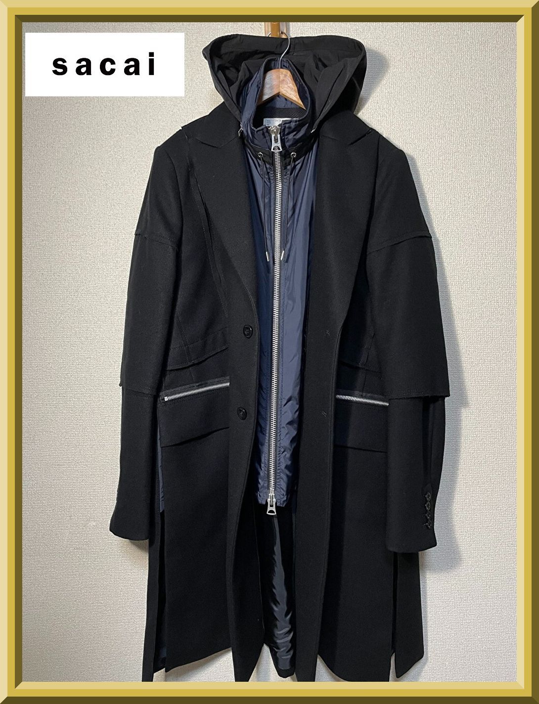 m*i様 sacai サカイ 21AW コート Sacai サカイ 21AW Wool Melton Coat ウールメルトンコート 2