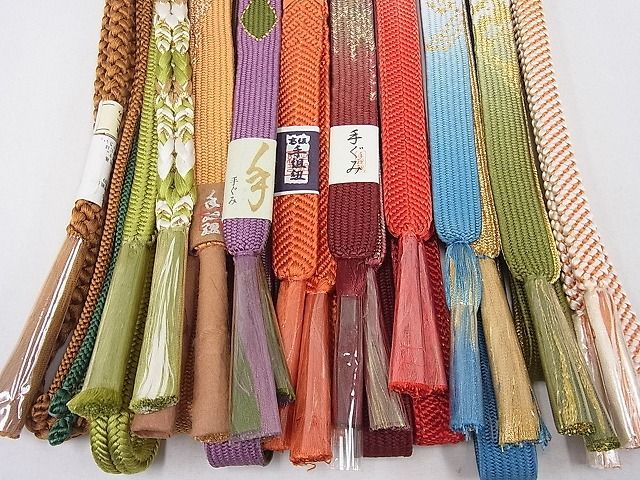 平和屋2□和装小物 帯締め全て未使用10本 花やわらぎ 高麗組 笹浪組 手