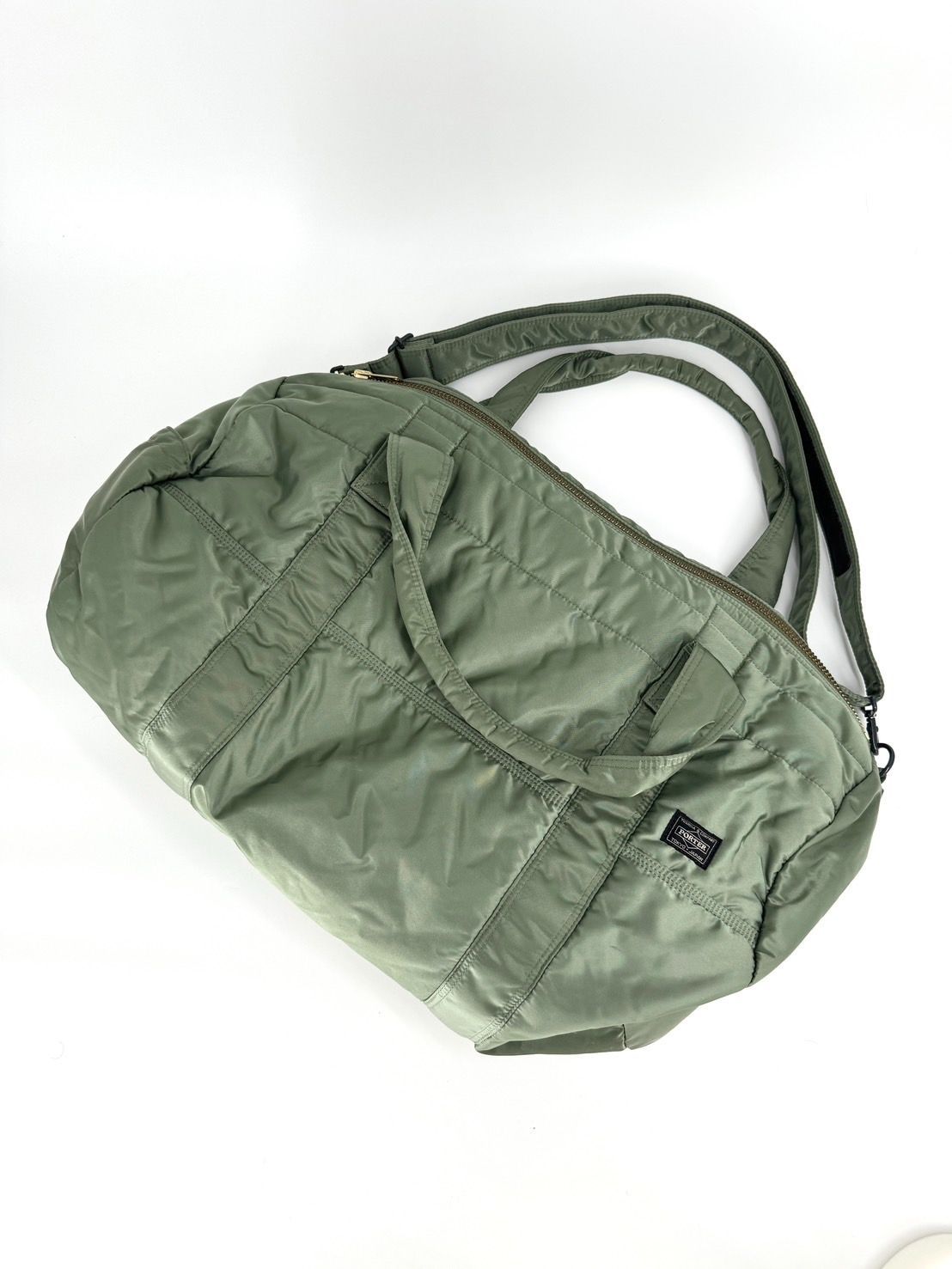 美品】PORTER タンカー 2WAYボストンバッグ(M) セージグリーン 楽天