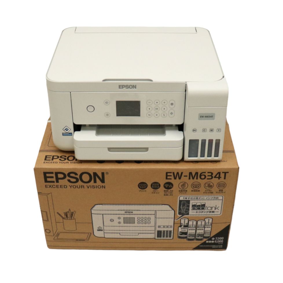エプソン a 4 カラー プリント 対応 エコ タンク 搭載 インクジェット プリンタ 複合 機 ホワイト epson ew m 630 t