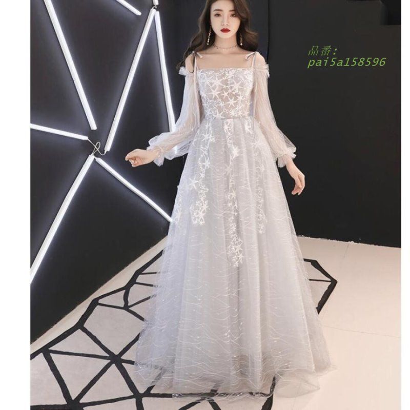 パーティードレス 結婚式 10代 20代 30代40代 マキシ丈ワンピース お呼ばれ 着痩せ 大人 ロングドレス レディース 上品 卒業式 二次会披露宴 食事会 成人式 pai5a158596