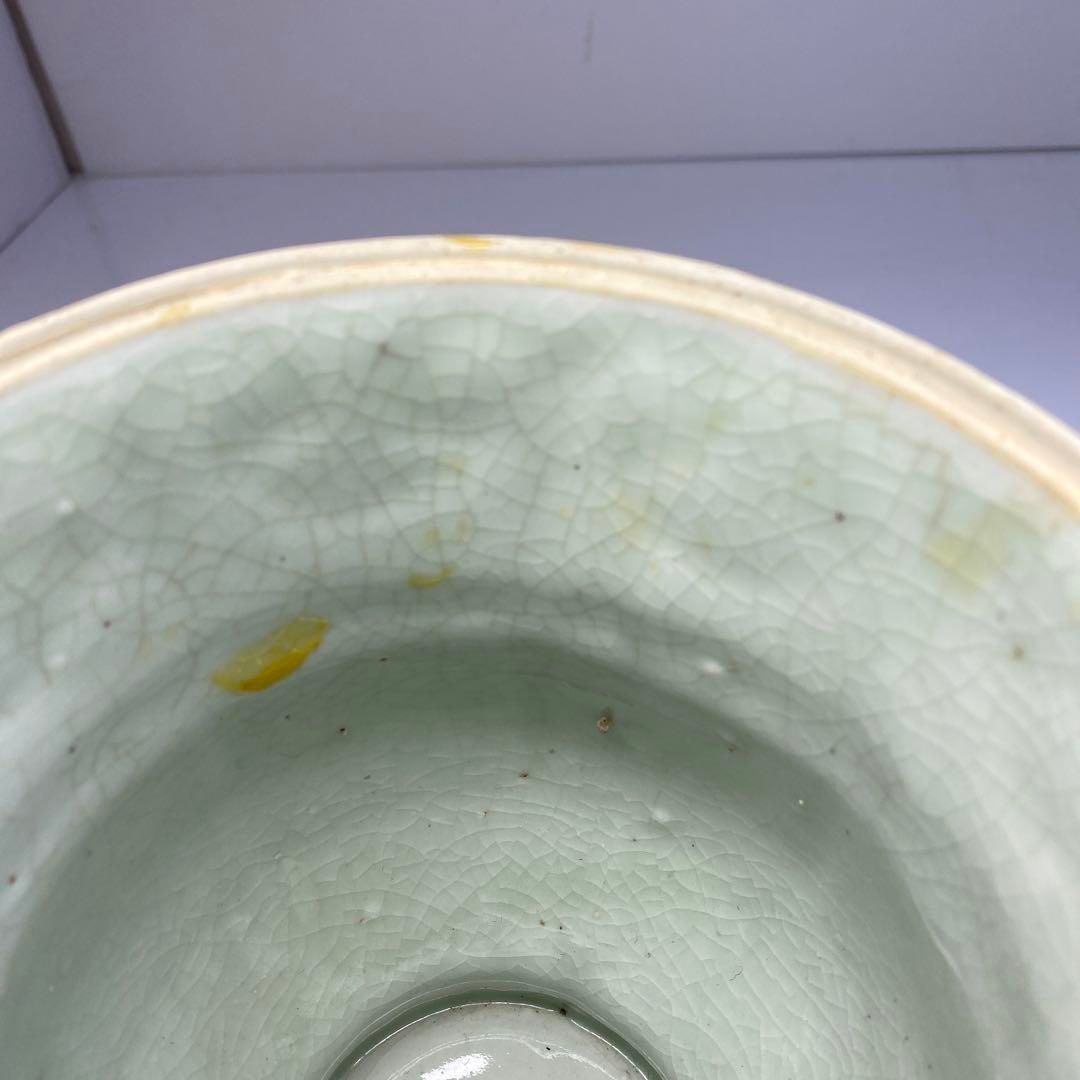 中国美術 青磁山羊耳壺 高さ16.5cm 東Y6-0415④ - メルカリ