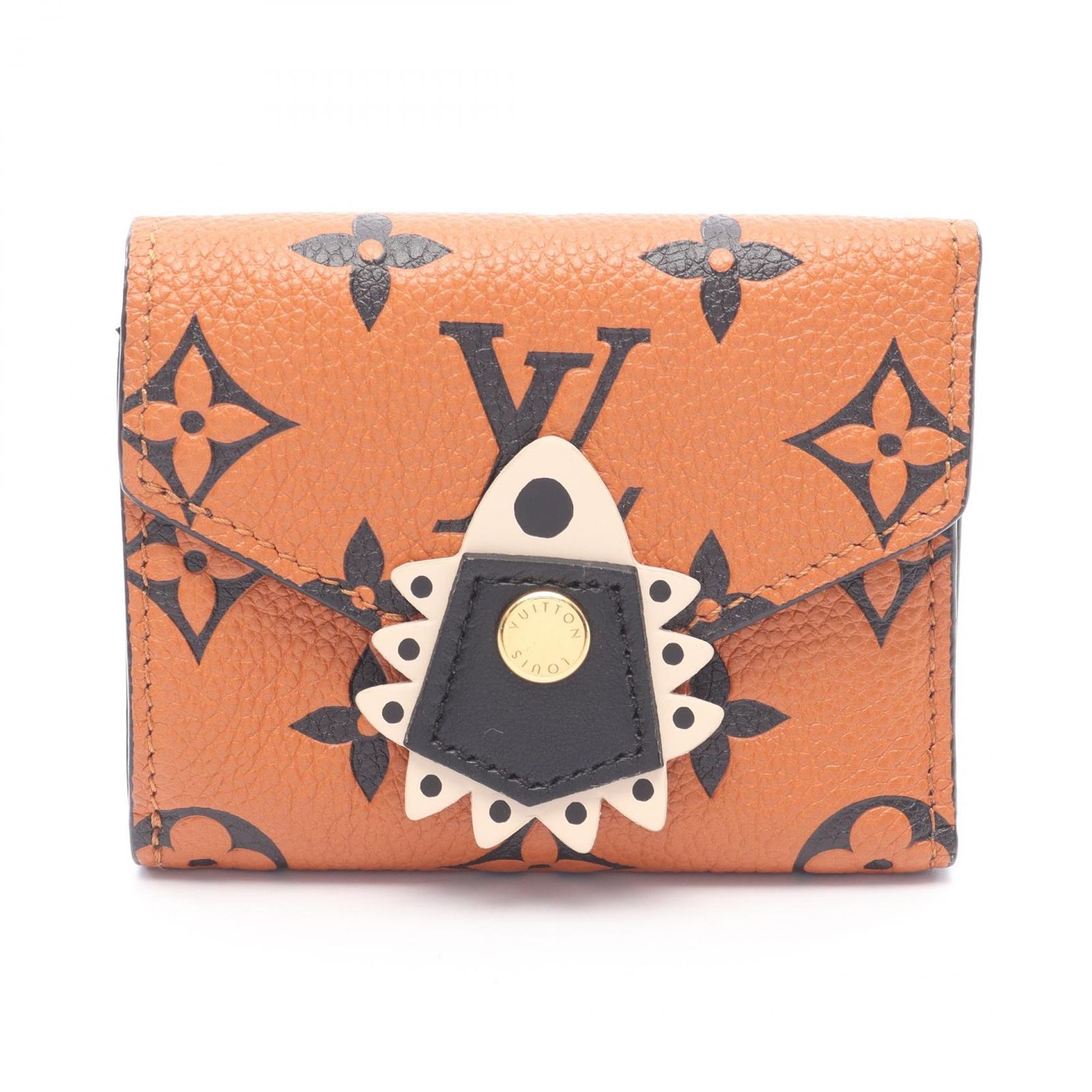 ルイ ヴィトン LOUIS VUITTON 三つ折り財布 ポルトフォイユ ゾエ モノグラムアンプラント M69511 レザー ポルトフォイユ ゾエ レディース Used A