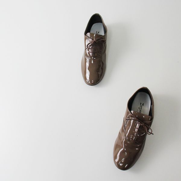 【新作得価】■レペット repetto *ZIZI レザーレースアップシューズ 40/24*シルバーラメ牛革靴0322 その他