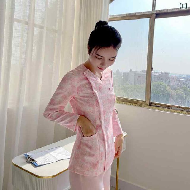 2XL レディース ファッション 業務 ユニフォーム 制服 コスプレ衣装 韓国スタイル 科 メンズ 医師 看護師 衣装 制服 スプリット スーツ 歯科 ケア スリム 美容院 ディレクター スリーブ MAAHADDERANG_COM