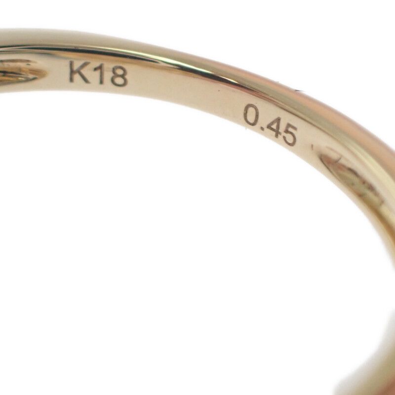 K18 D デザインジュエリー テーパーカットダイヤモンド リング 指輪 18  