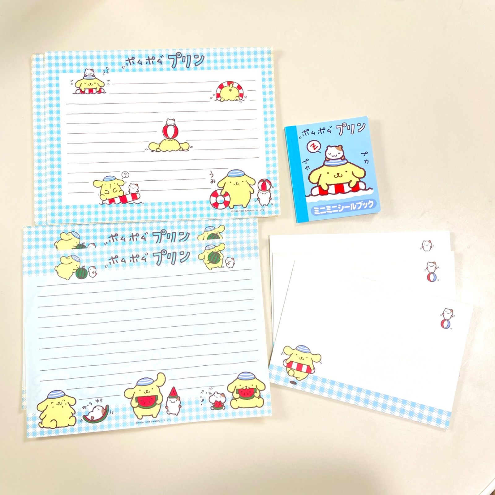 希少 レア ポムポムプリン サンリオ レターセット サマー スイカ 浮き 