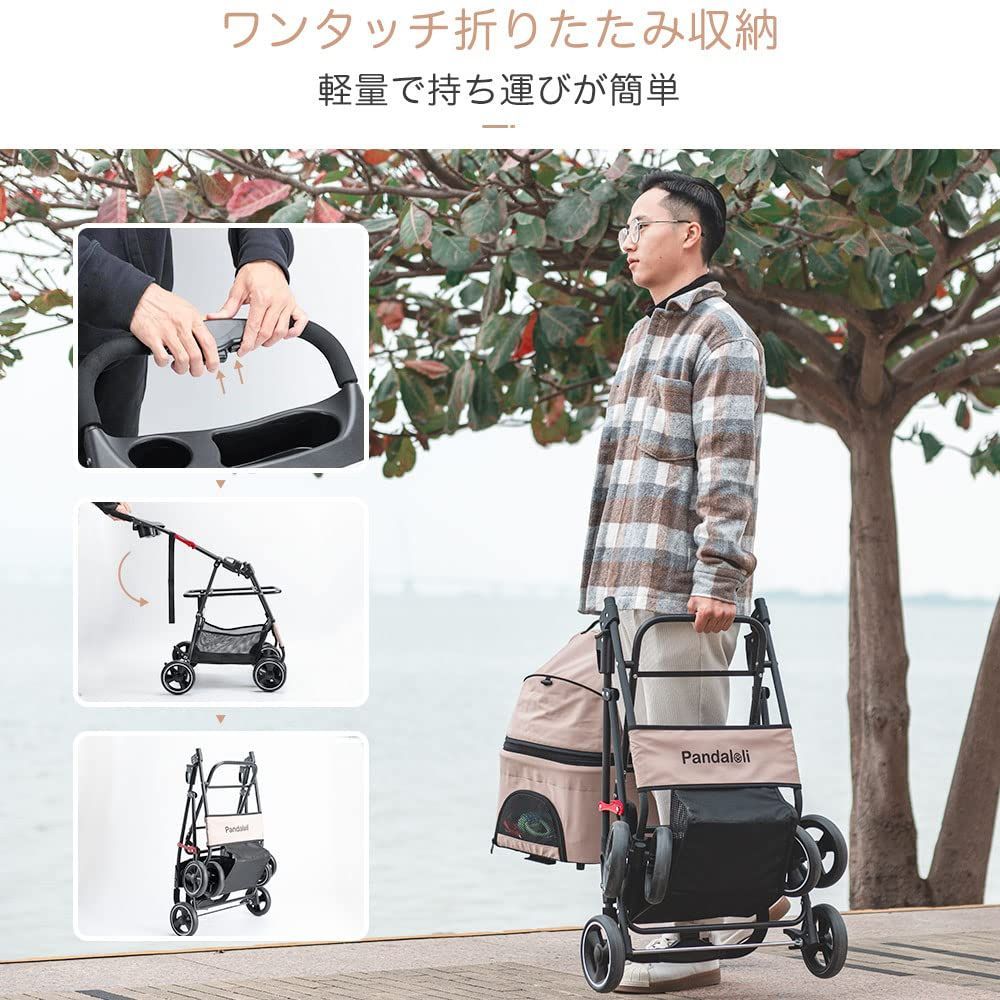 人気 組み立て簡単 折りたたみ 後輪ブレーキ付き 前輪360°回転