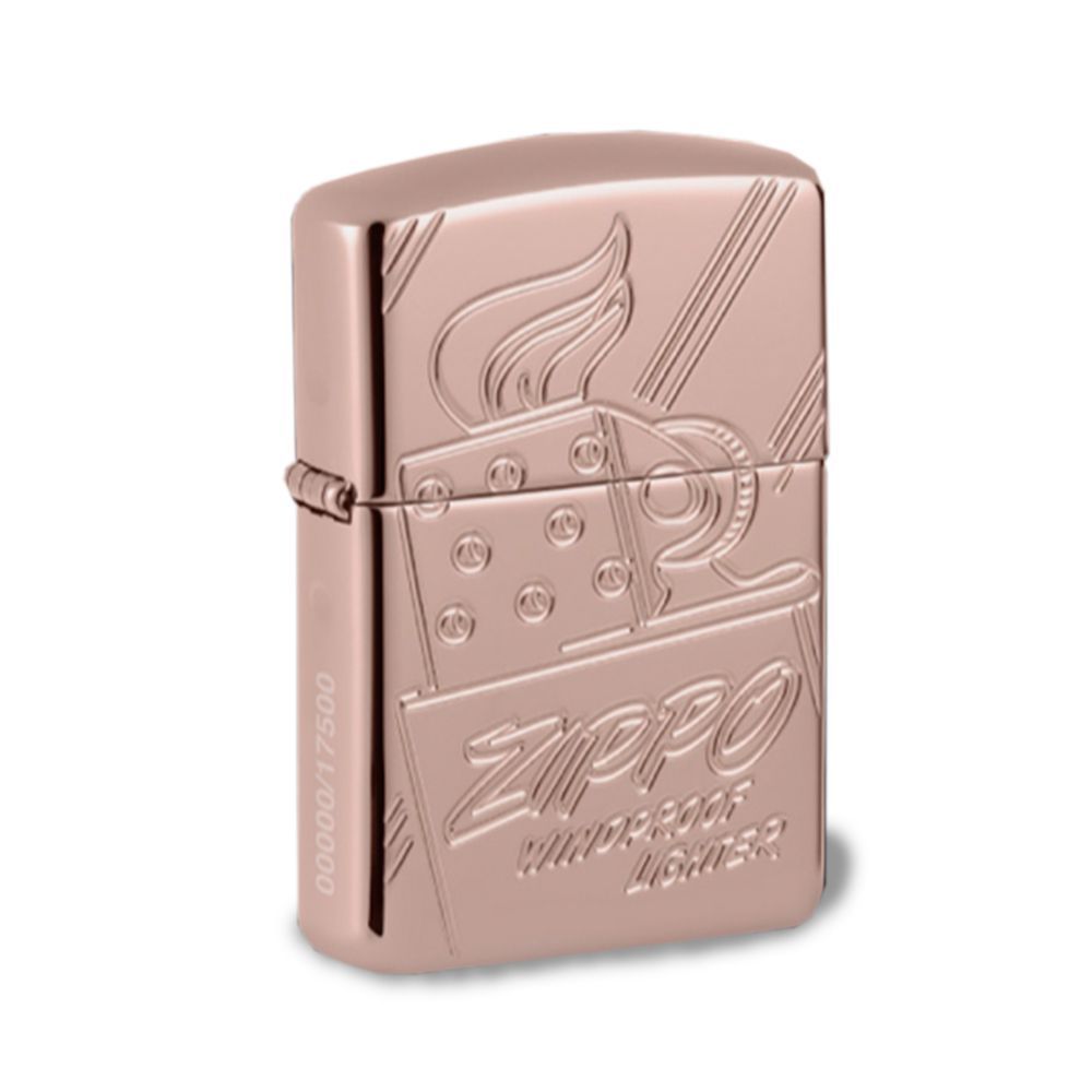 Armor ZIPPO 限定 アーマージッポー 2024 Script Logo Collectible 世界17500個限定生産 ローズゴールド 彫刻加工 おしゃれ 最高に カッコイイ ジッポ プレゼント Xmas 人気 オイルライター ピンクゴールド