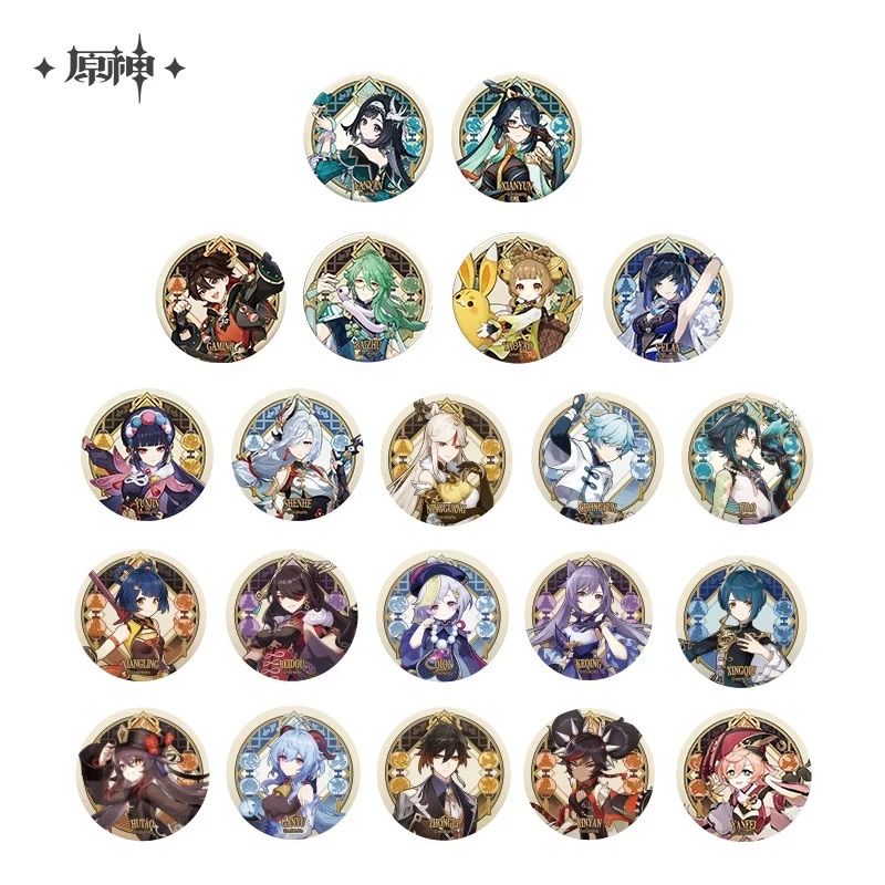 原神・公式 缶バッジ（璃月港）魈（ショウ）北斗 凝光 香菱