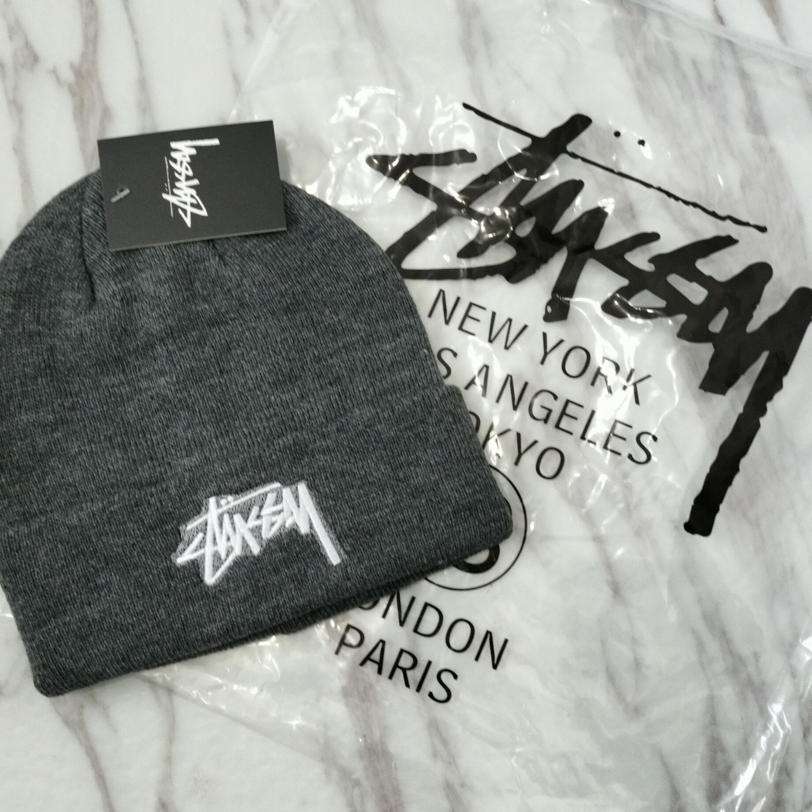 感謝価格 fy Stussy ステューシー ニット帽 スノーボード 黒 ブラック