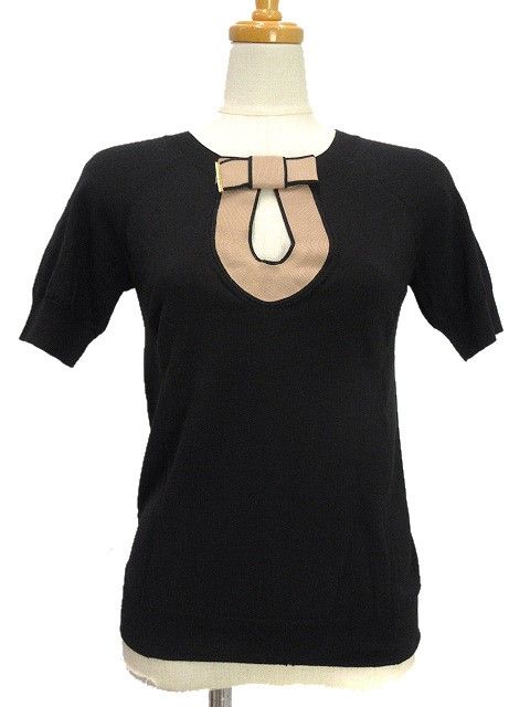 ルイヴィトン LOUIS VUITTON リボン ニット トップス XS