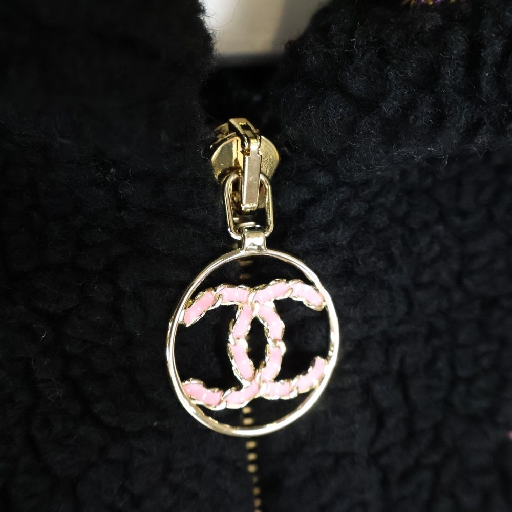 極美品 CHANEL シャネル カシミヤ100% ココマーク ジップポンチョ 極美品 CHANEL シャネル カシミヤ100% ココマーク ジップポンチョ