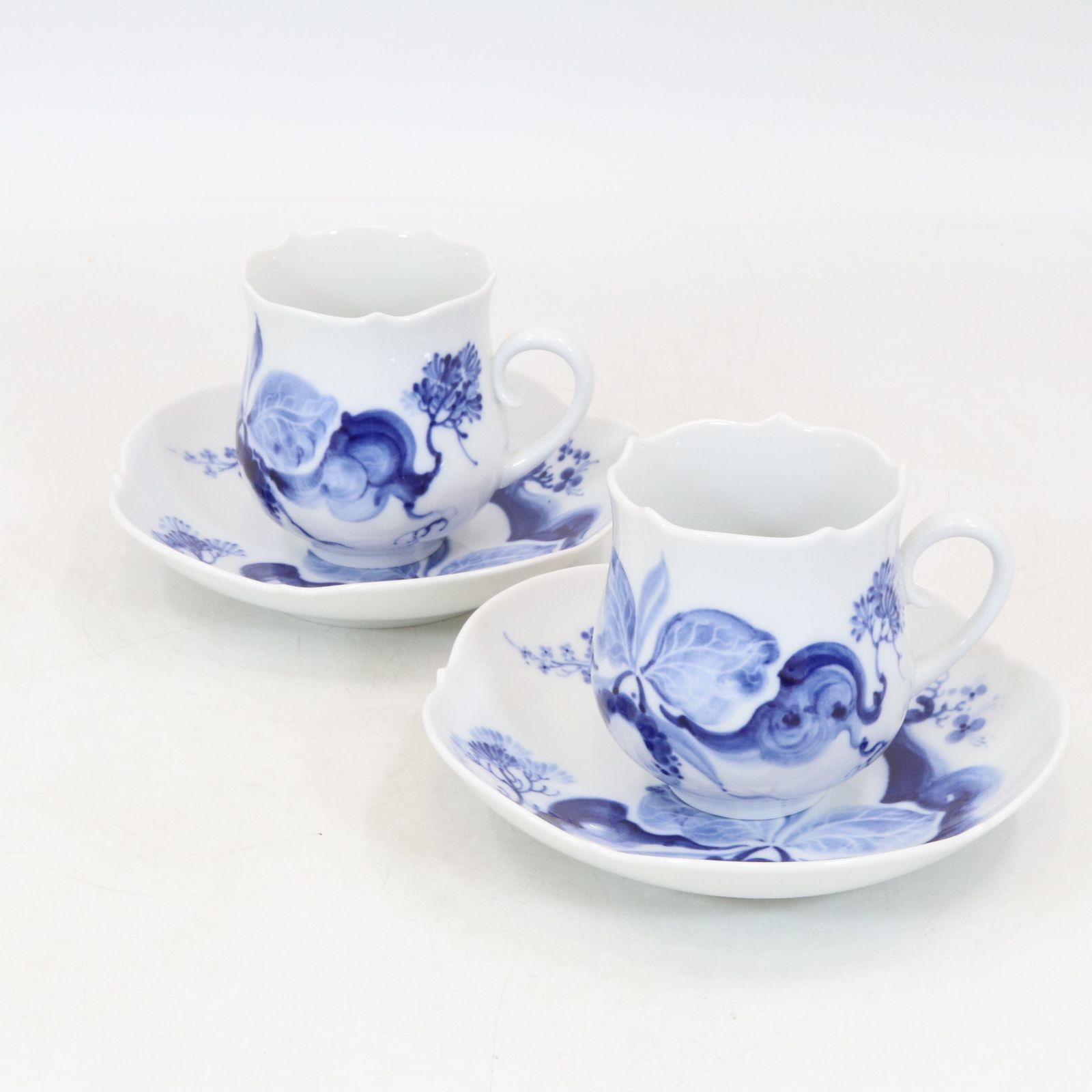 マイセン ブルーオーキッド カップ-ソーサー 2客 コーヒー 2人 茶器 食器 テーブルウェア | 10995 YMR