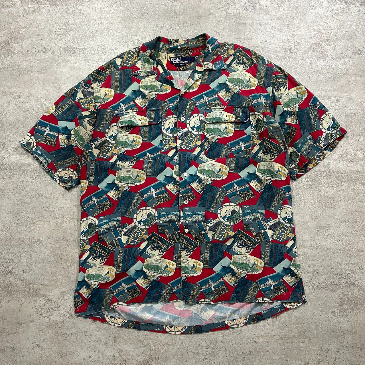 90s Polo by RalphLauren 開襟シャツ アロハ 90s Polo by Ralph Lauren ポロ バイ ラルフローレン ANDY CAMP