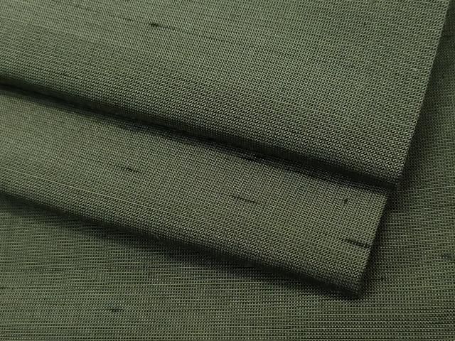 平和屋着物●男性 紬 色無地 藍媚茶色 正絹 CAAR8005vf