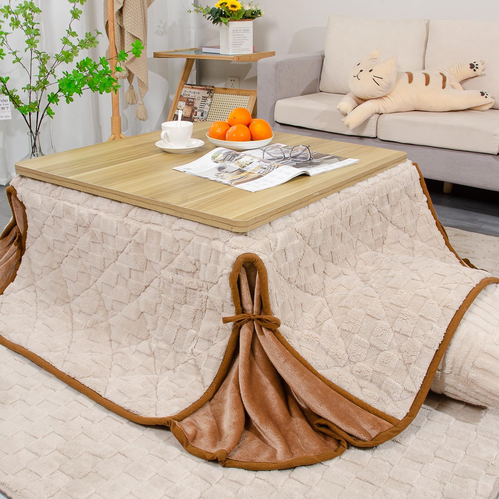 約180x220cm 省スペースこたつ布団 _シープボア ジャガード ベージュ JEMAジェマ 省スペース こたつ布団 こたつ掛け布団 こたつカバー 掛け布団単品 薄掛け 長方形 ふわふわ もこもこ ぬくぬく 冬用 洗える 毛抜けない ボアフリース素材 約18