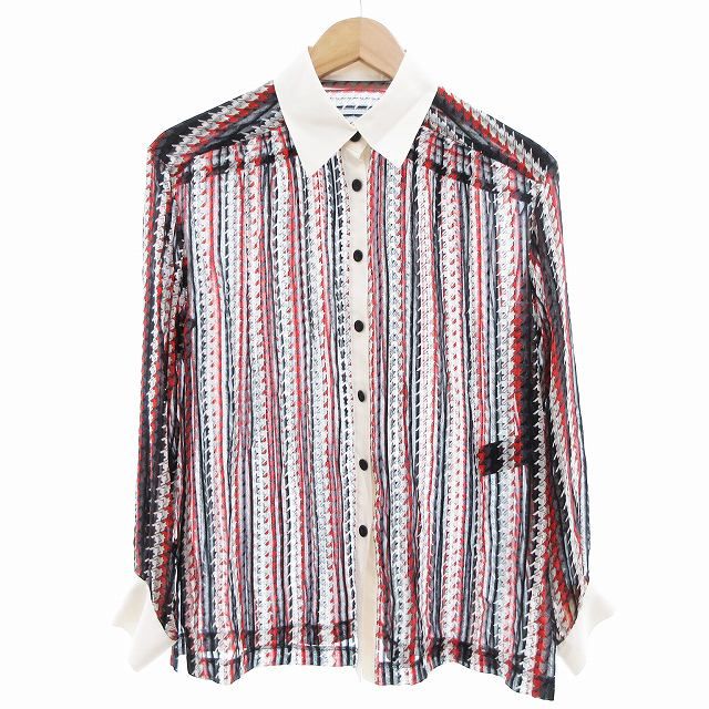 jun ashida ブラウス レディース ジュン　アシダ 中古　古着 ジュンアシダ jun ashida 美品 シャツ ブラウス 総柄 シルク