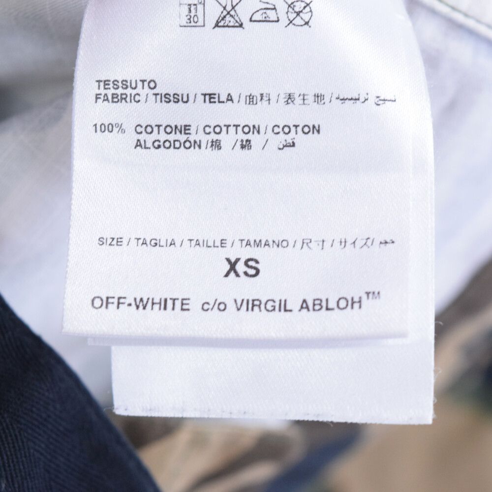 OFF-WHITE オフホワイト CAMOEULAGE M65 ALL OVER WHITE カモフラージュバックバイアスプリントフィールドジャケット カーキ