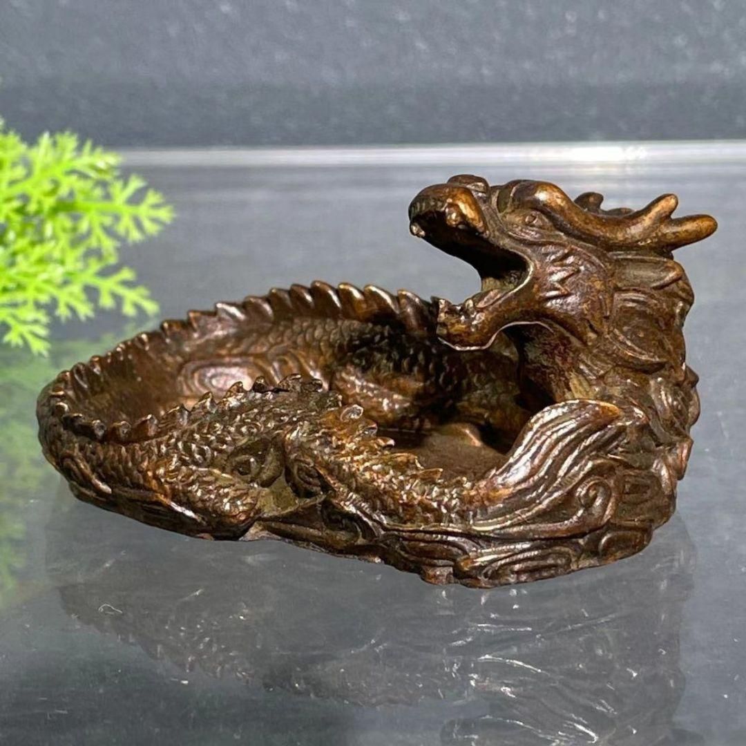 書道 龍形硯 ペン洗い 工芸品 美術品 置物 - メルカリ