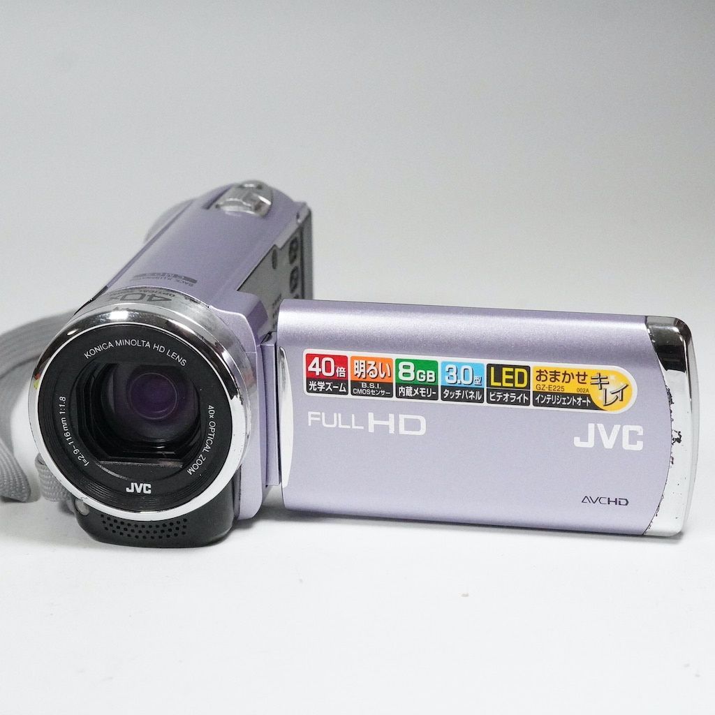 JVC Victor Everio GZ-E225-V パープル 返金保証 |2253