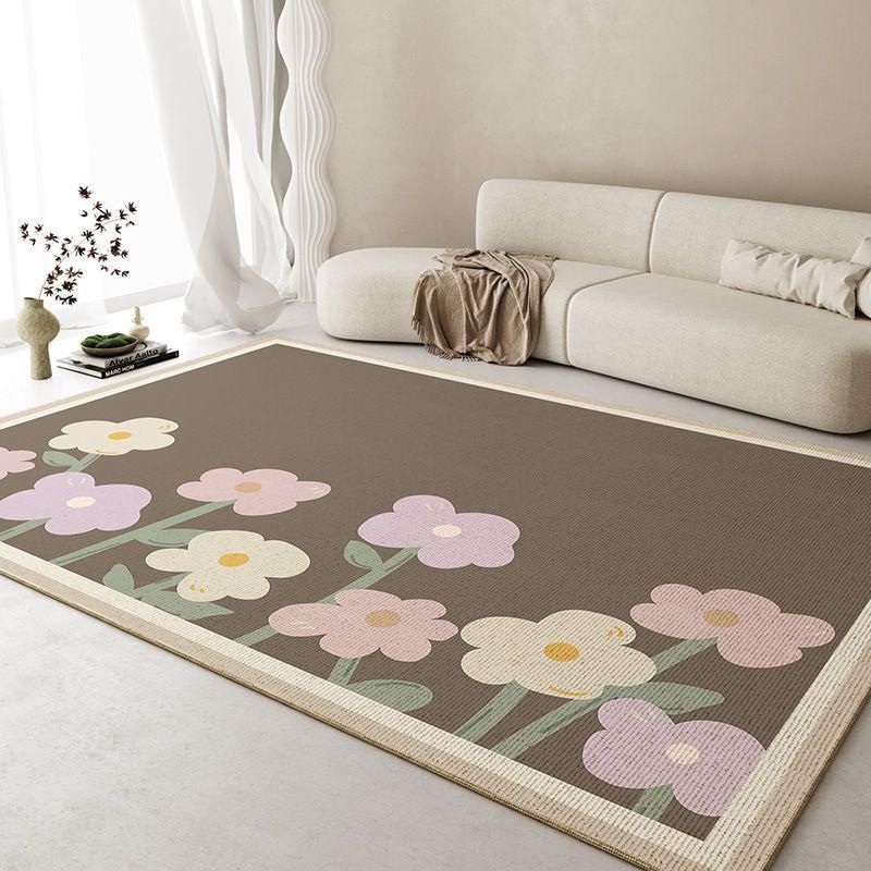 室内 カーペット 長方形マットセンターラグ 北欧 3D花柄 160x230cm
