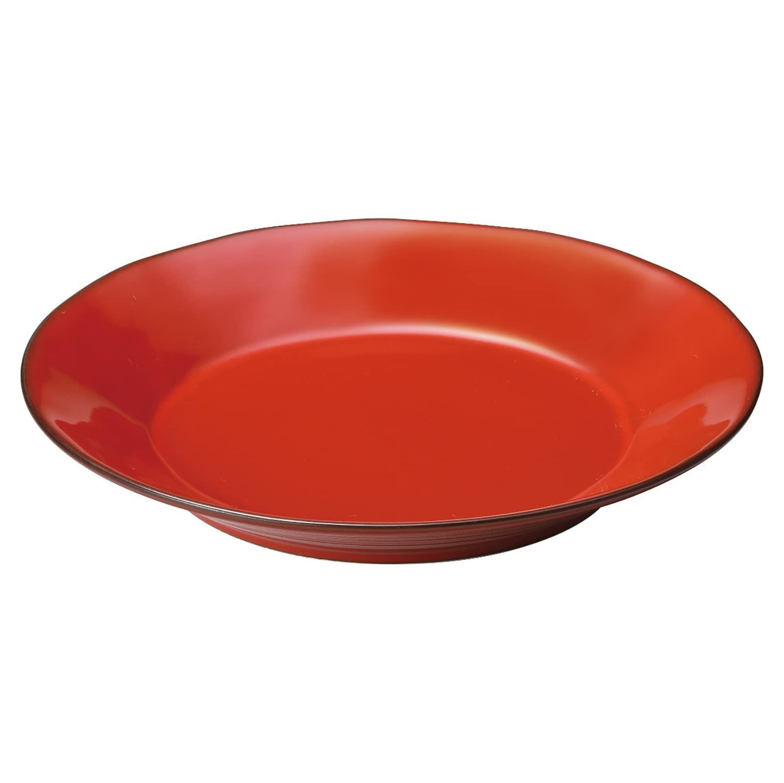 【人気商品】プレート 皿 ボウル 26cm 深皿 パスタ皿 ホテルレストラン カレー皿 仕様 電子レンジ 食器 食洗機対応 ラフェルム カフェ ヴィンテージレッド KOYO 赤 日本製 光洋陶器 13544010
