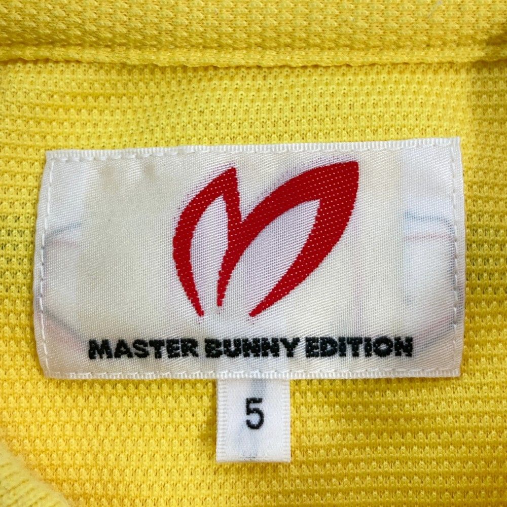 マスターバニーエディション ポロシャツ イエロー size　5 MASTER BUNNY EDITION マスターバニーエディション 長袖