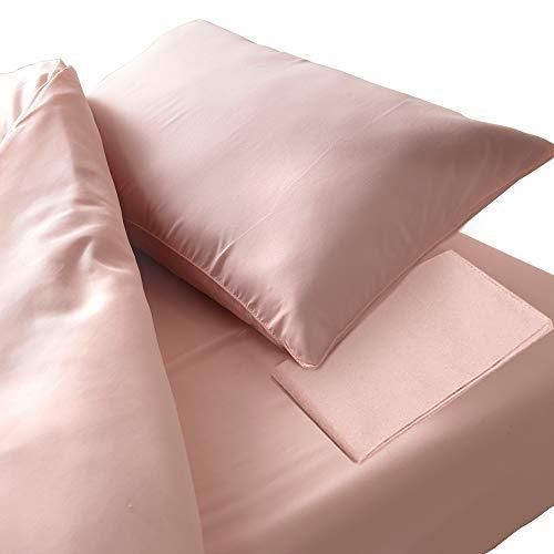 アイリスプラザ シンプル寝具カバー4点セット ダブル さらりと心地よい肌触り なめらかピーチスキン加工 ズレにくい全周ゴム式 シワになりにくく長