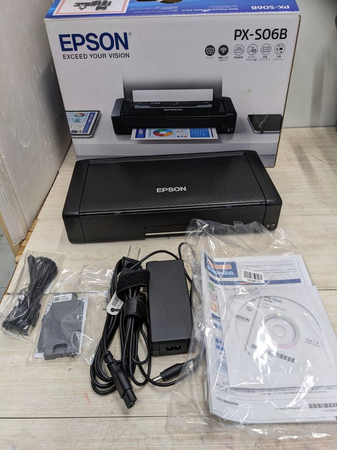 S97966 EPSON A4モバイルプリンター PX-S06B