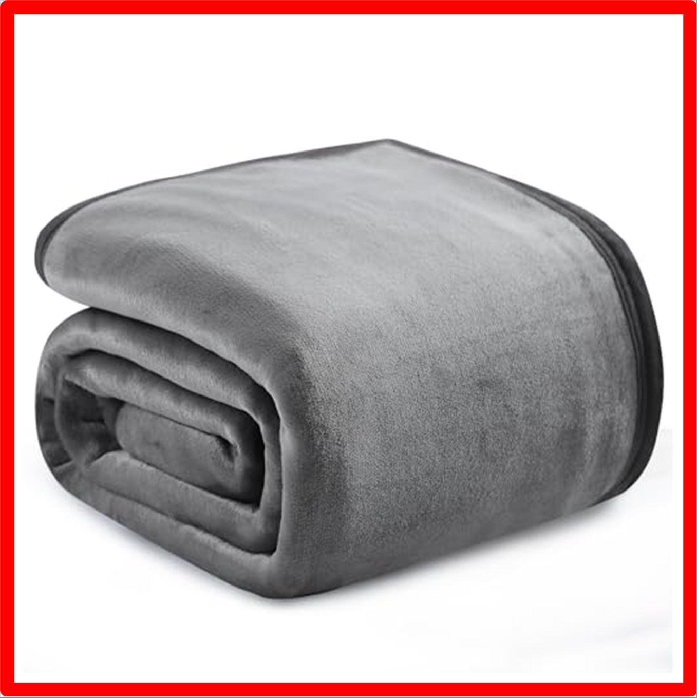 【匿名配送】 180×200（二枚合わせ）_グレー RUIKASI 毛布 2枚合わせ ダブル 冬 厚手 ふわふわ フランネル あったか ブランケット 掛け毛布 