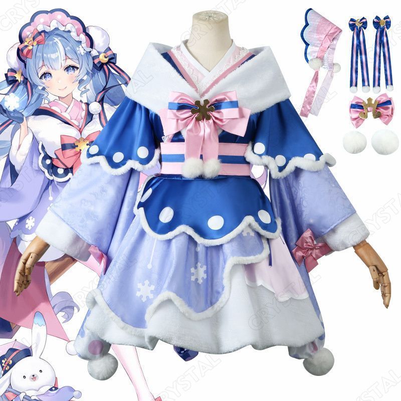 新品初音ミク 雪ミク 冬麗 コスプレ衣装 コスチューム 変装 仮装