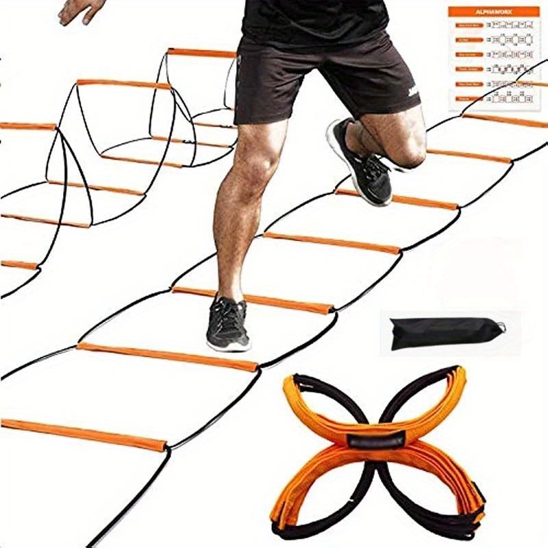 トレーニング ラダー 3.2m オレンジ ポリエステル繊維 8グリッド サッカー 野球 バスケットボール スポーツ 屋外 屋内 反復練習 ウォーミングアップ 部活動