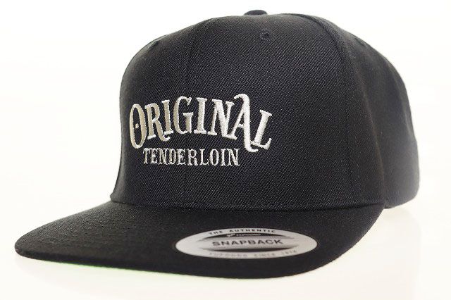 テンダーロイン TENDERLOIN 19AW T-CAP OT BLACK キャップ 帽子 直営店限定 ロゴ 刺繍 スナップバック ブラック 【ブランド古着ベクトル】【中古】240821