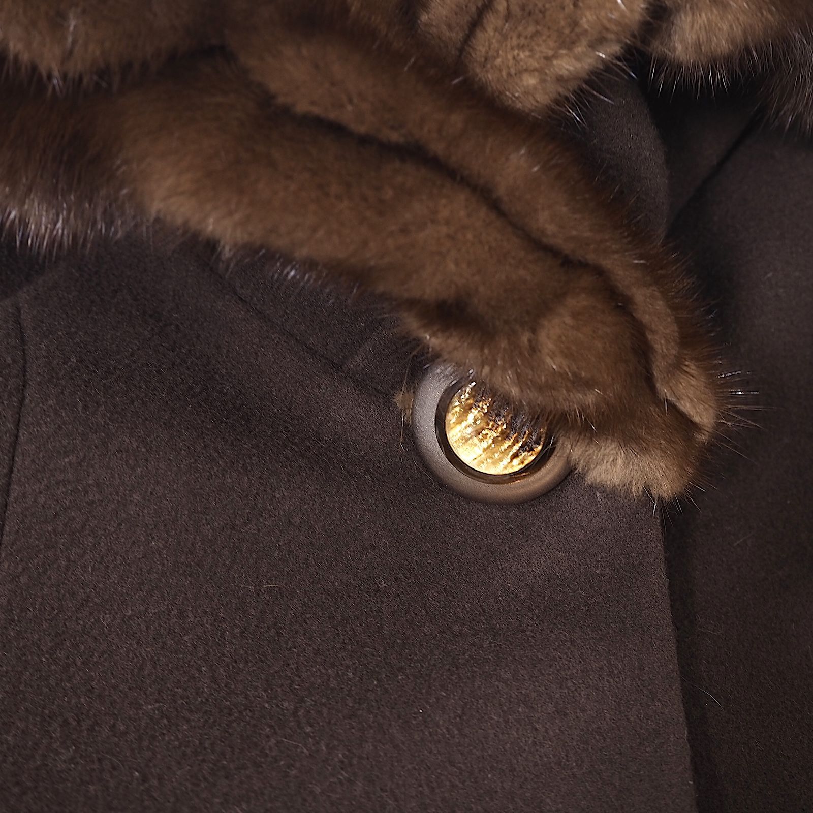 PARTINA ミンクファートリム MINK 最高級毛皮 ロングコート ダークブラウン レディース XL相当 正規品 5-SKF014 - メルカリ