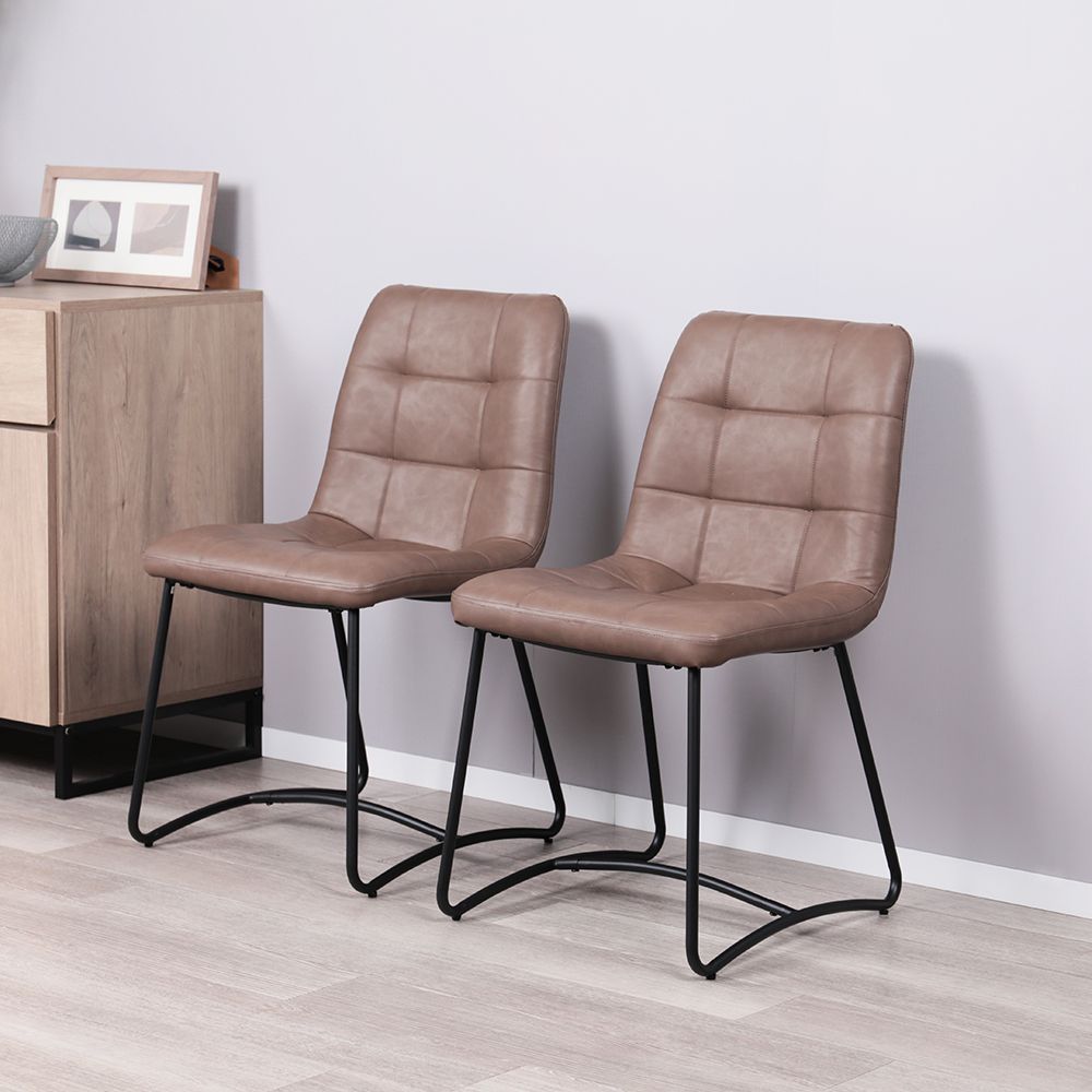 ダイニングチェア 2脚セット 北欧 おしゃれ チェア イス 椅子 ダイニング シンプル レトロ モダン 食卓椅子 低め ヴィンテージ PUレザー パーソナルチェア カフェ風 二脚 デスクチェア 化粧椅子