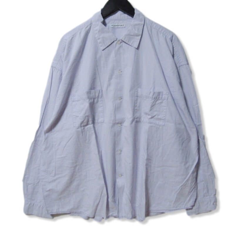 FLAGSTUFF フラグスタフ 長袖シャツ 20SS-FS-30 BIG L/S SHIRTS ビッグシルエット オープンカラー パープル XL 27106946