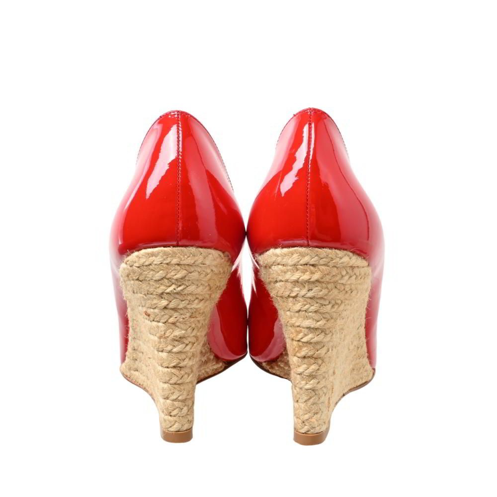 クリスチャンルブタン エナメルウエッジソールパンプス 中古・古着通販】Christian Louboutin (クリスチャン・ルブタン