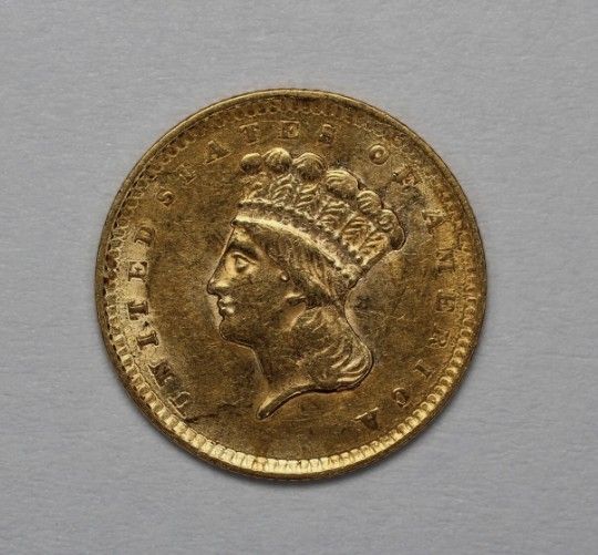 1856 $1 Indian Princess Head G Dollar Slanted 5