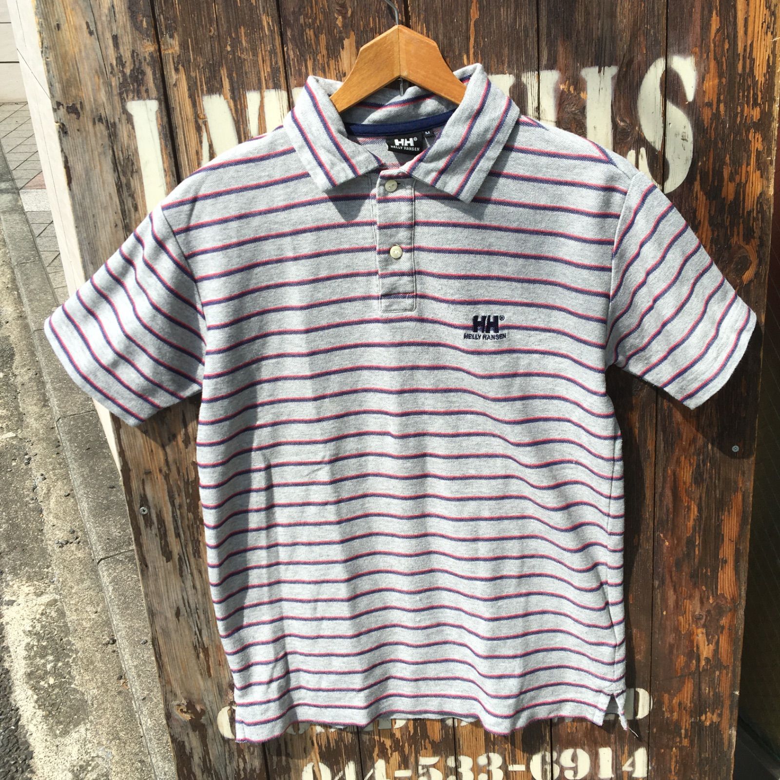 HELLY HANSEN ヘリーハンセン ボーダーポロシャツ M S/S BOEDRER POLO