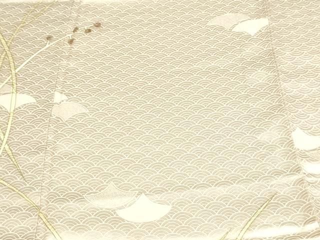 平和屋着物▽訪問着 単衣 青海波花文 金彩 やまと誂製 正絹 逸品