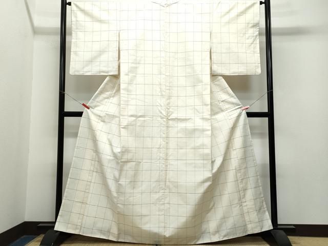 平和屋着物●上質な紬　変わり市松　正絹　逸品　DAAV3300du 平和屋着物○上質な紬 変わり市松 正絹 逸品 DAAV3300du